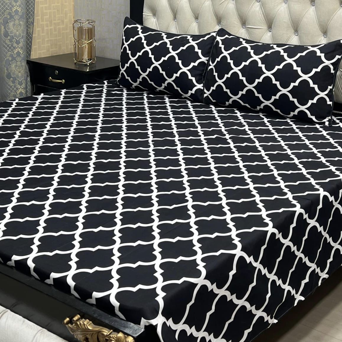 3D-Crystal cotton Bedsheets